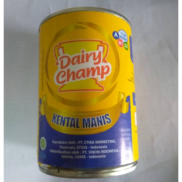 

Susu Kental Manis Dairy champ 480 gram