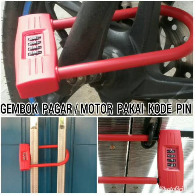Gembok Pasword. Gembok pin. Gembok motor. Gembok Pagar. Gembok Sepeda. Bahan kuat Baja. Gembok Rumah