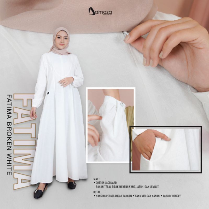 DAMOZA FATIMA DRESS BROKEN WHITE SERIES