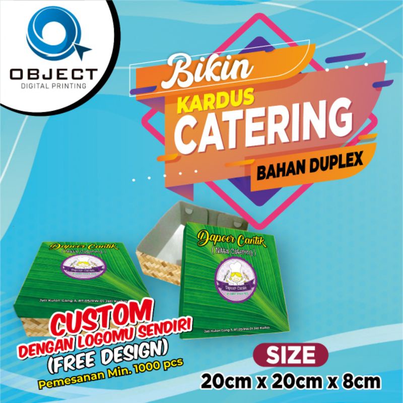 

CETAK CUSTOM KARDUS / BOX / PACKAGING NASI / CATERING 20x20x8