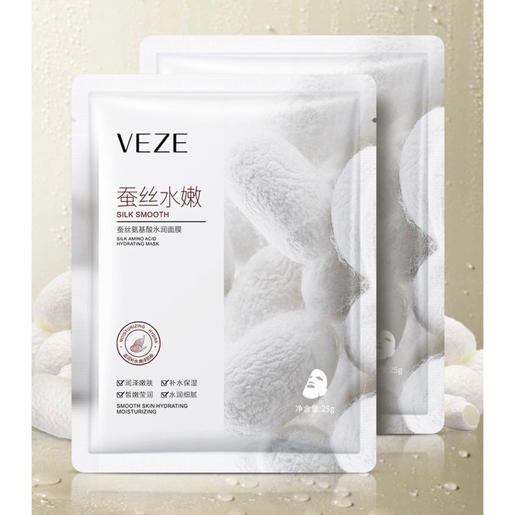 VEZE Masker Wajah Hydrating Moisturizing Mask Natural Sheet Mask BQ048