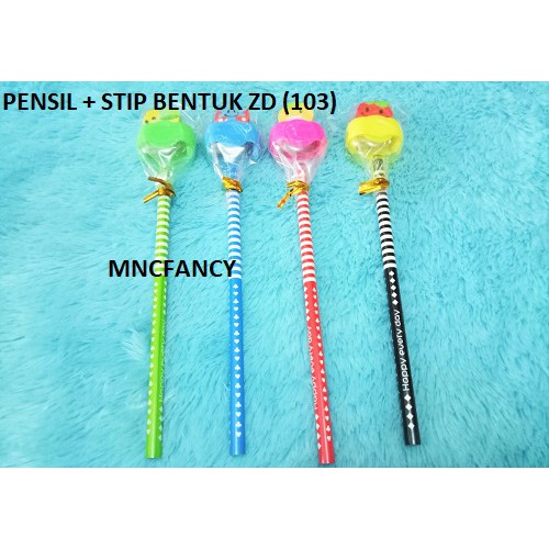 

pensil + stip bentuk ZD (103) / Harga Per Lusin