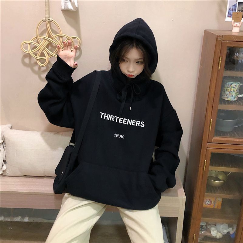 Hoodie Jumper BIGSIZE (S - 6XL) Jaket THIRTEENERS Korean Harajuku Style Oversize S M L XL 2XL XXXL XXXXL 5XL Black Hitam Jumbo Unisex