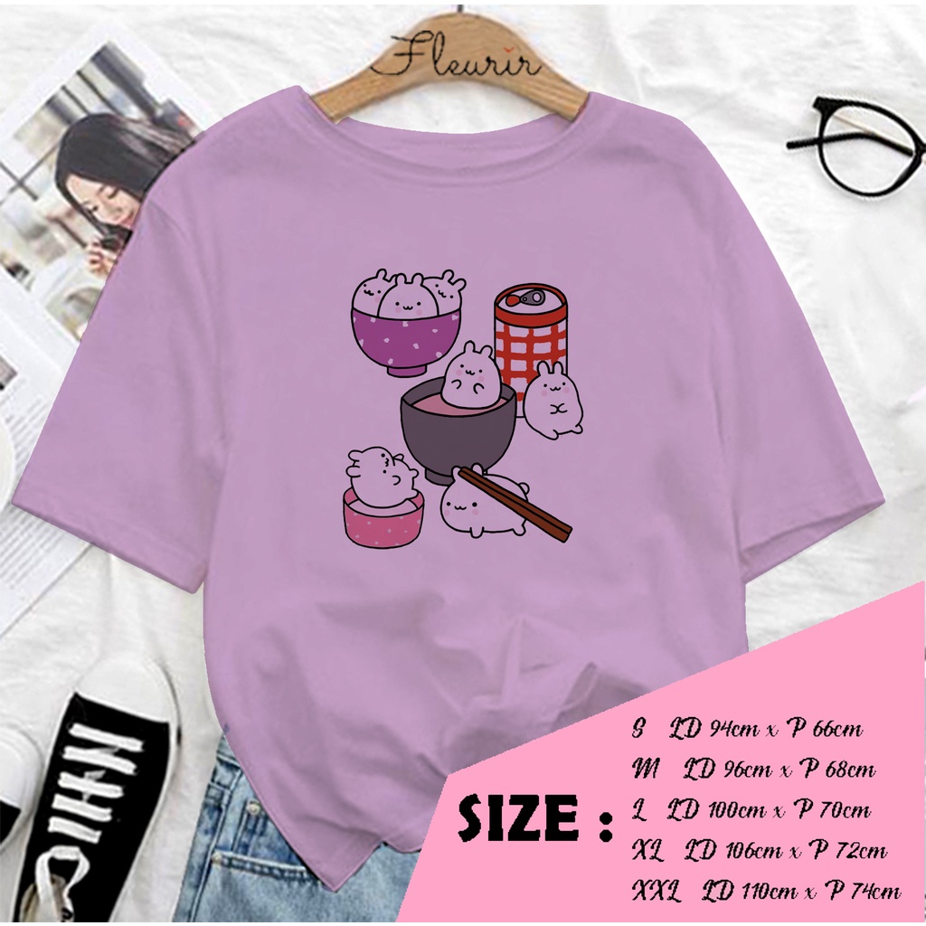 FLEURIR - COD KAOS KAWAII WANITA PRIA REMAJA DEWASA UNISEX TSHIRT JUMBO