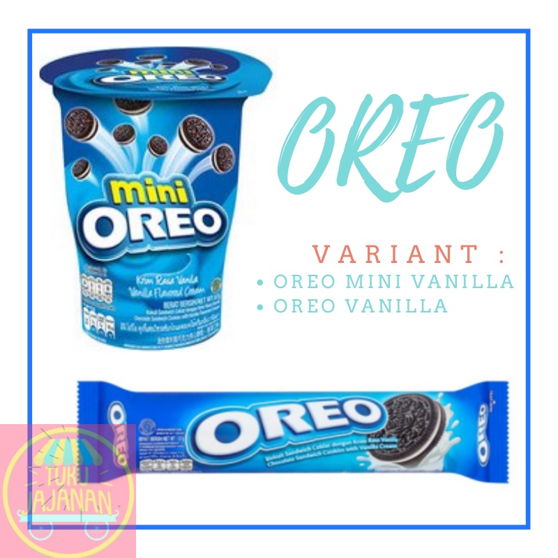 

BISKUIT Oreo Mini dan Original rasa Vanilla