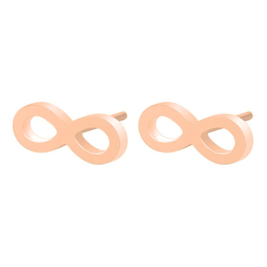 Anting Stud Desain Nomor Infinity 8 Bahan Stainless Steel Gaya Klasik Untuk Wanita