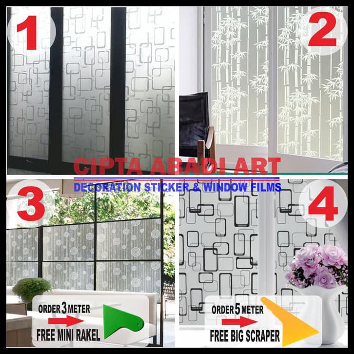 STIKER KACA MOTIF TERLARIS , NEW PRODUK ( WINDOW FILM )