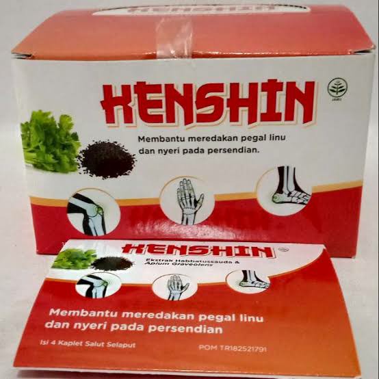 Kenshin herbal - obat pegal linu dan nyeri persendian isi 4 tablet