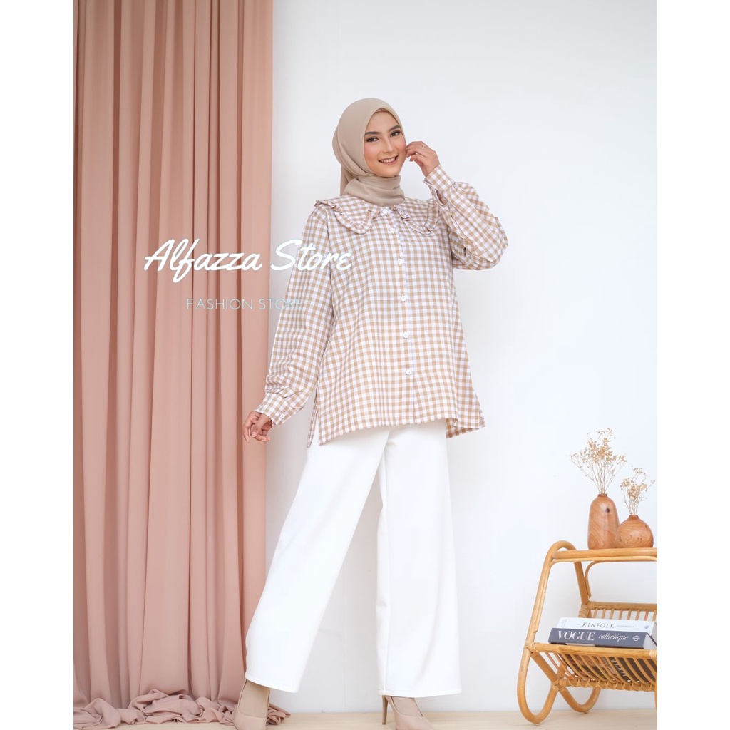 ALFAZZA STORE - SITA TOP / KEMEJA ATASAN BLOUSE WANITA - BIGSIZE FIT TO XL - KATUN PREMIUM - TERMURAH - BIGSIZE