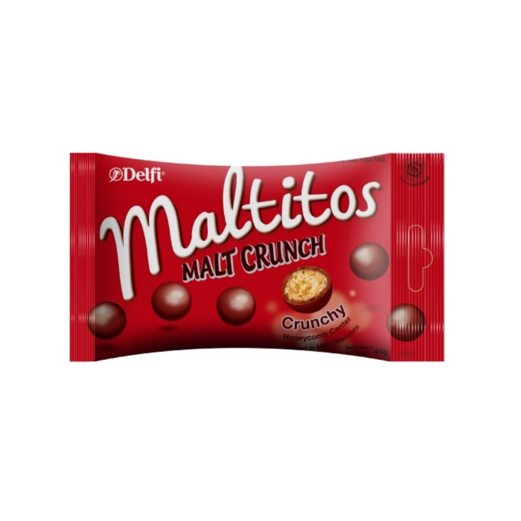 Coklat Delfi Maltitos Malt Crunchy 30G