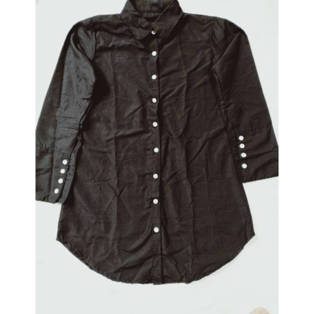 Baju Kemeja Wanita Baju Kerja Formal Kerah Kancing Depan