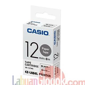 

Ez Label Printer Xr-12Twe 12Mm Black On White Tape Label Casio