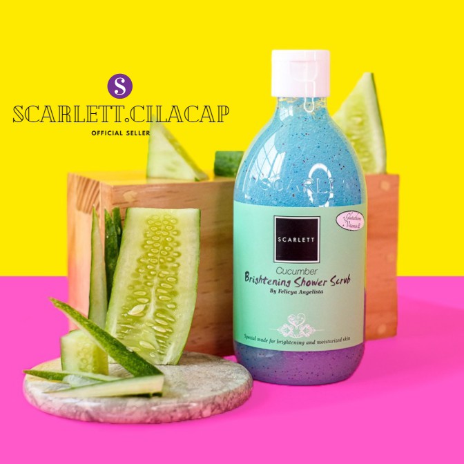 Scarlet Body Wash Scrub Cucumber || scarlet cilacap