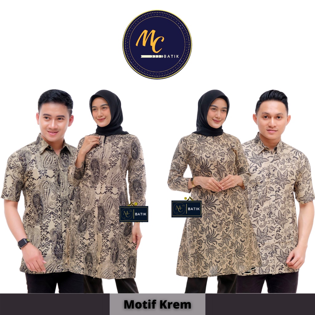 MCbatik Couple (New Arrival) | Couple Batik Tunik Kemeja Lengan Pendek Kekinian