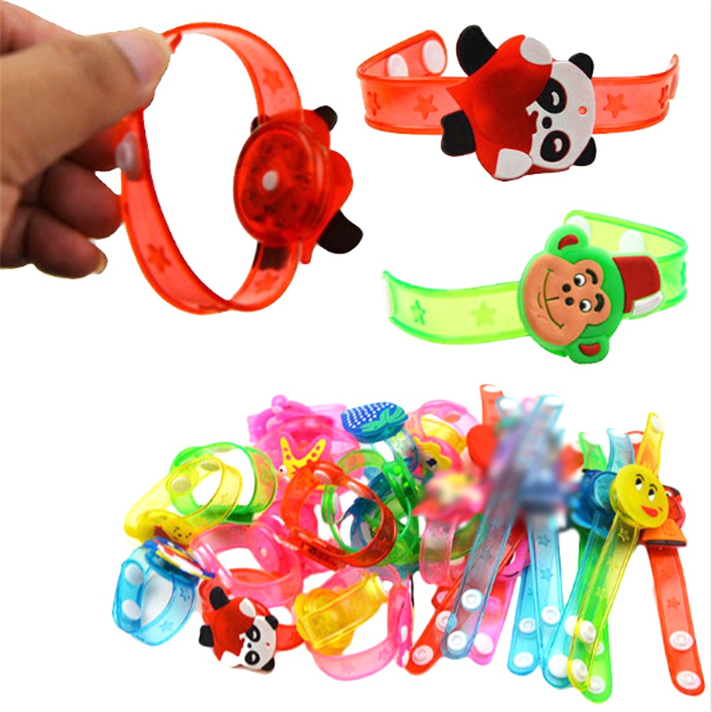 {LUCKID}Flashlight LED Wrist Watch Bracelet Toy Cute Cartoon Halloween Xmas Kids Gift