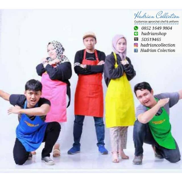 Celemek Apron Best Quality american drill Celemek masak Celemek dapur Celemek waitres Celemek murah