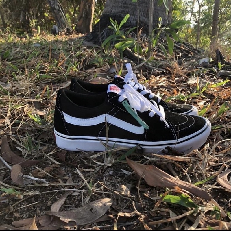 Vans Sk8 Low Comfycush Black - White (versi ringan )