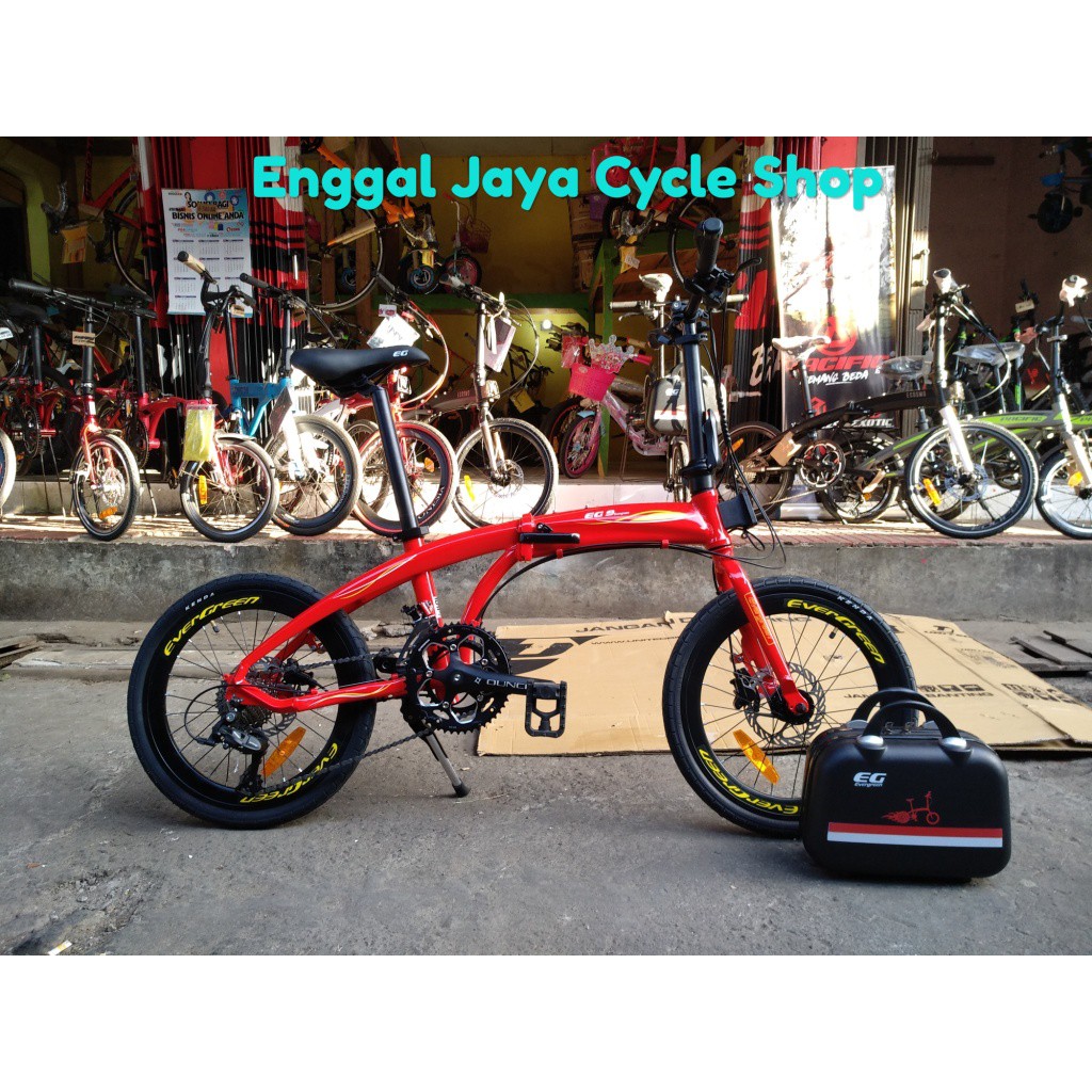 Sepeda Lipat 20 Evergreen Edge EG 9 Hydraulic Disc Brake 18 Speed