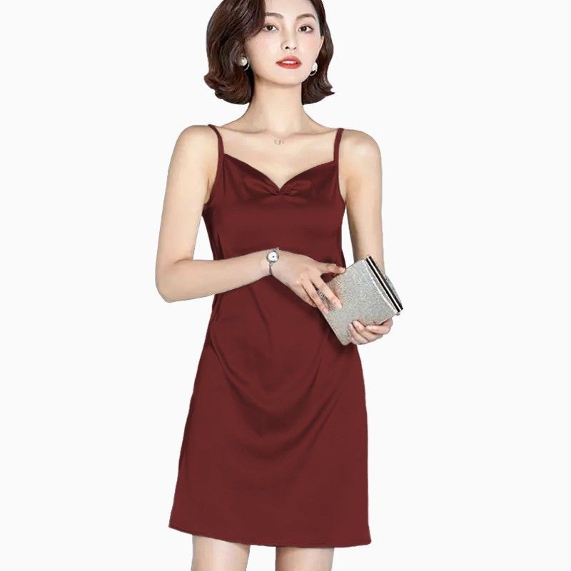 Dress Camisoles sexy Saten Tali kecil Wanita Gaya Korea - Givtha Production Mio