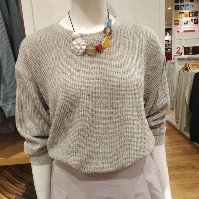 waffle sweater uniqlo