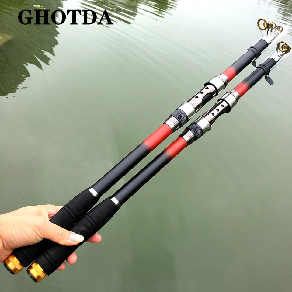 Joran Pancing Ghotda Telescopic Super Hard Carbon Fiber Fishing Rod