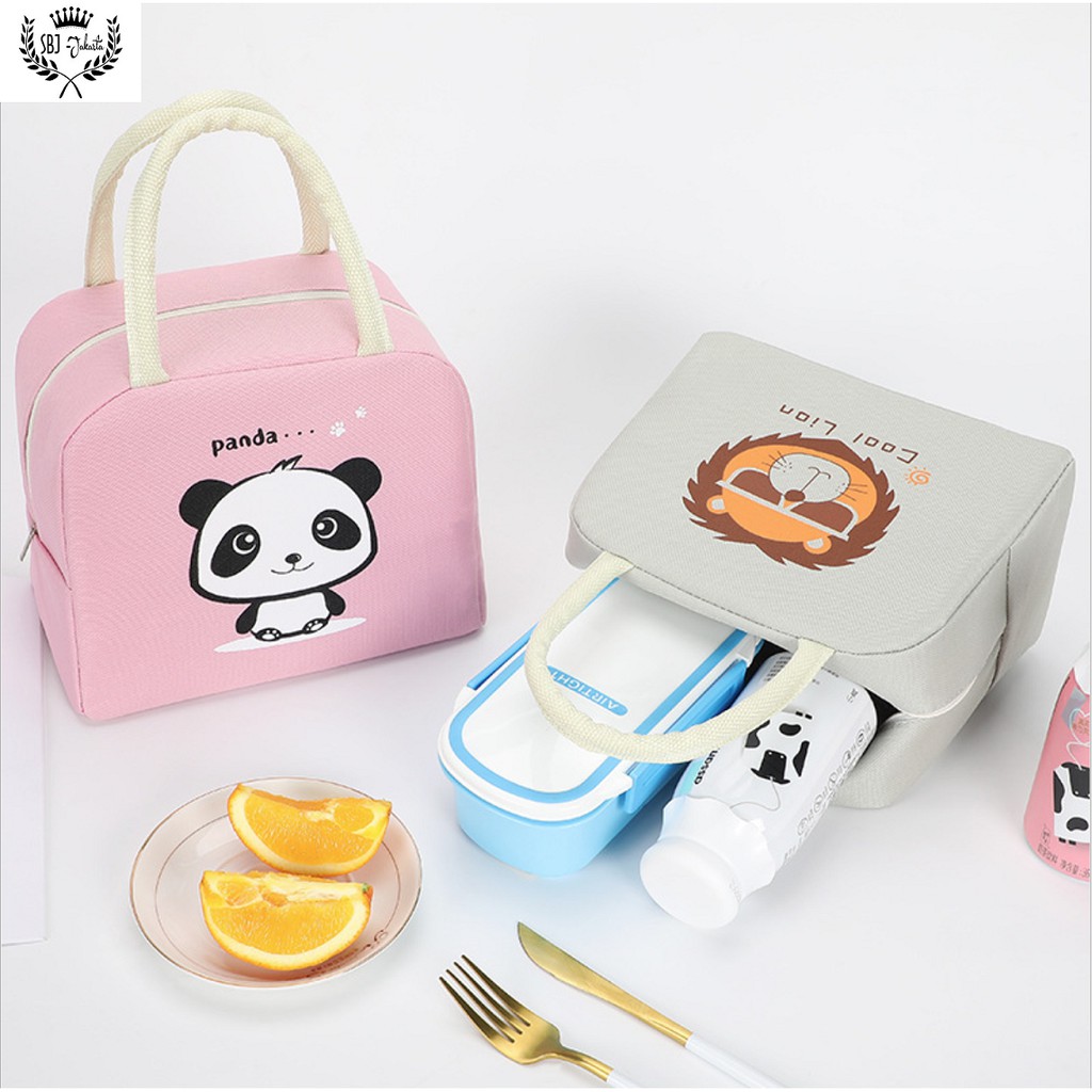 TAS BEKAL INSULATED LUNCH BAG RANTANG TAHAN PANAS DINGIN FUNNY ANIMAL