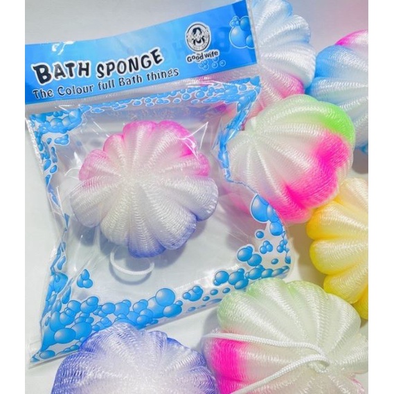 #LC-HL Spons Mandi Blewah Sponge Mandi Warna-Warni Shower Puff