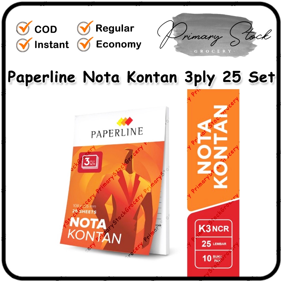 

Nota Kontan 3 ply Kecil Paperline Buku Nota 3ply isi 25 Set