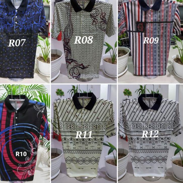 ✿ Kaos Pria Kerah Katun IMPORT M L XL - Kaos Kerah Oryong M L XL - Kaos Bapak - Kaos Kerah Motif ☈