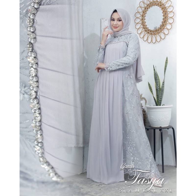 GAMIS TASYA|GAMIS TULLE GAMIS CLARISA GAMIS MODERN DRESS PESTA DRESS WANITA DRESS MEWAH DRESS PERNIK