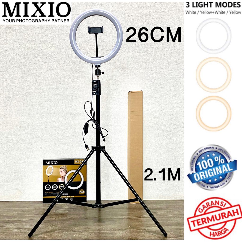 Ring Light 26cm + Light Stand Tripod 2M Selfie Vlogger Livestreamer