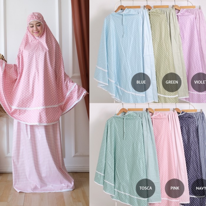 TERLARIS MUKENA KATUN JEPANG POLKADOT SERIES