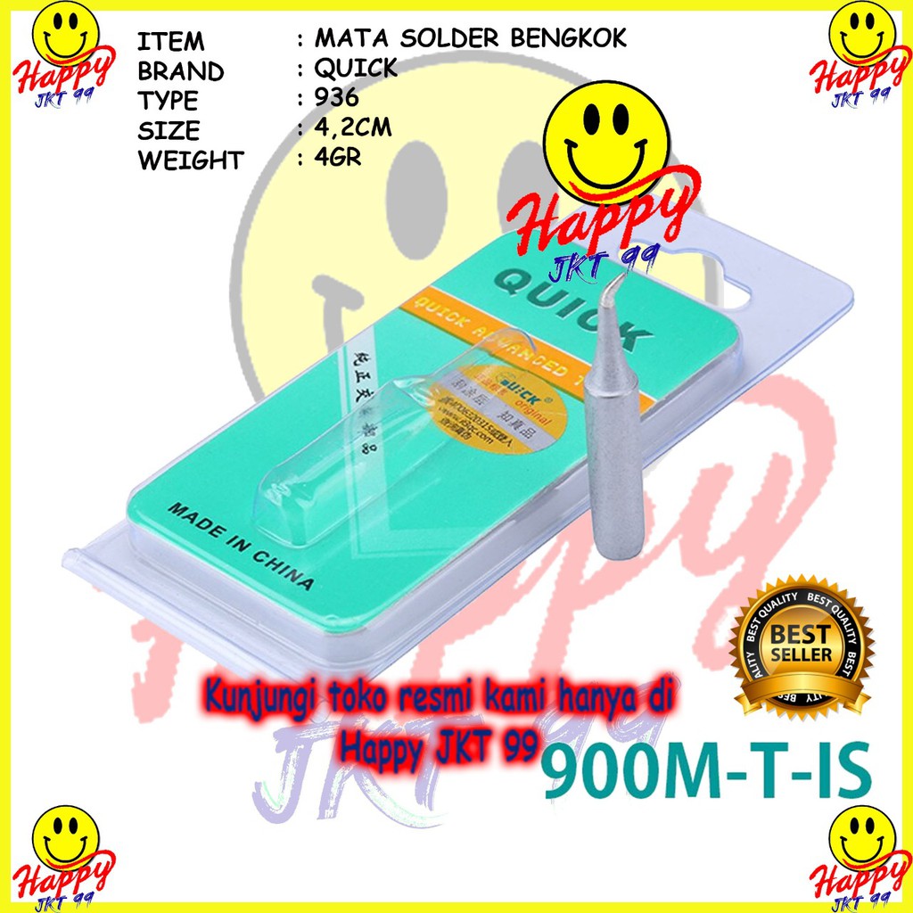 [ HAPPY JKT 99 ] MATA SOLDER STATION 936 QUICK PISAU BENGKOK RUNCING LURUS 3C TAPAL KUDA ORIGINAL