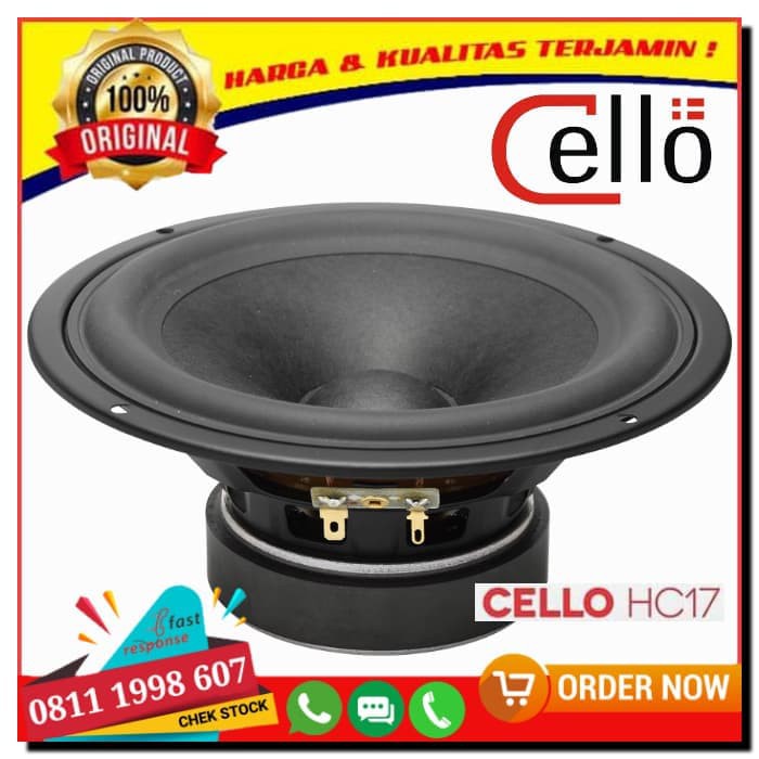 Speaker Midbass CELLO HC17 Speaker 6 5 Inch Midbass CELLO HC17