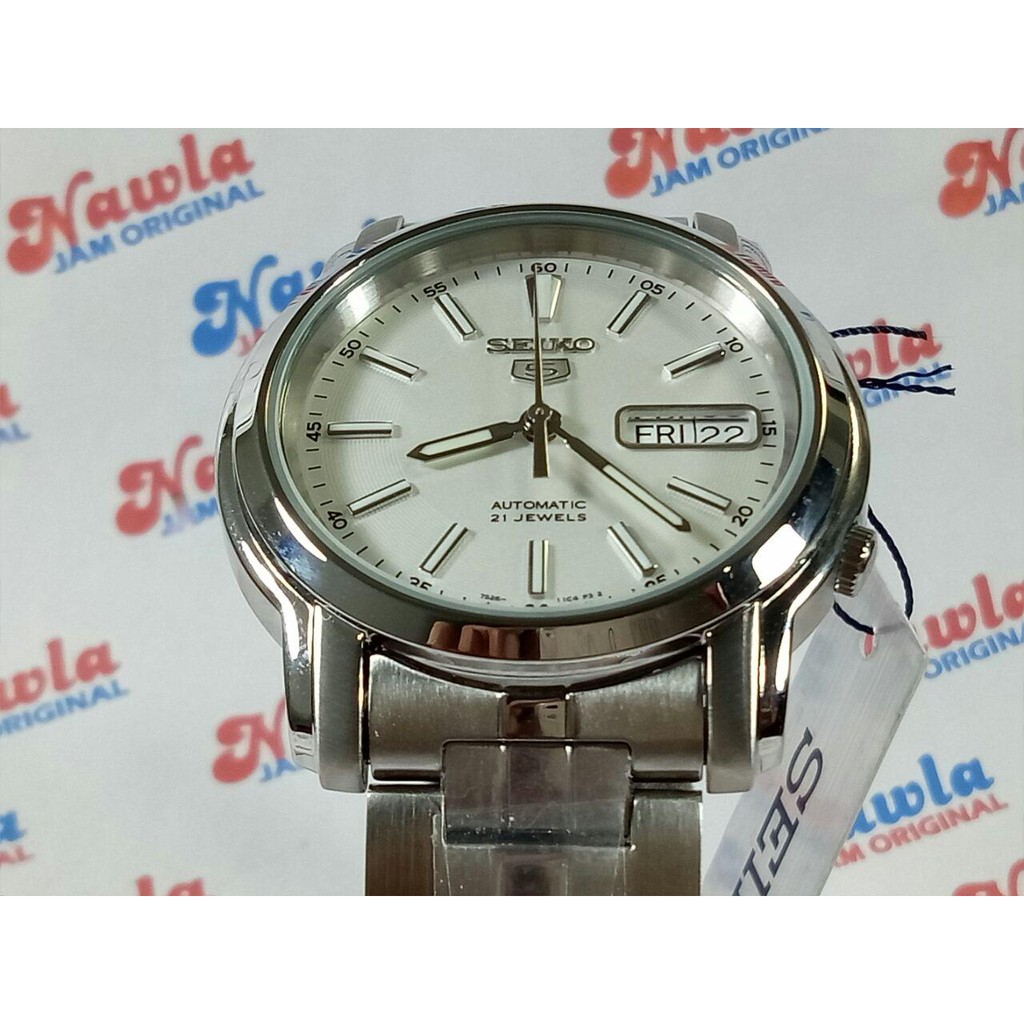 Seiko 5 Classic SNKM83K1 Automatic White Dial - Jam Tangan Pria SNKM83