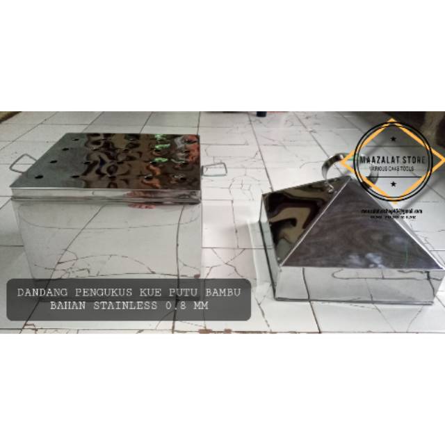 KUKUSAN DANDANG KUE PUTU BAMBU PAKAI TUTUP STAINLESS STELL
