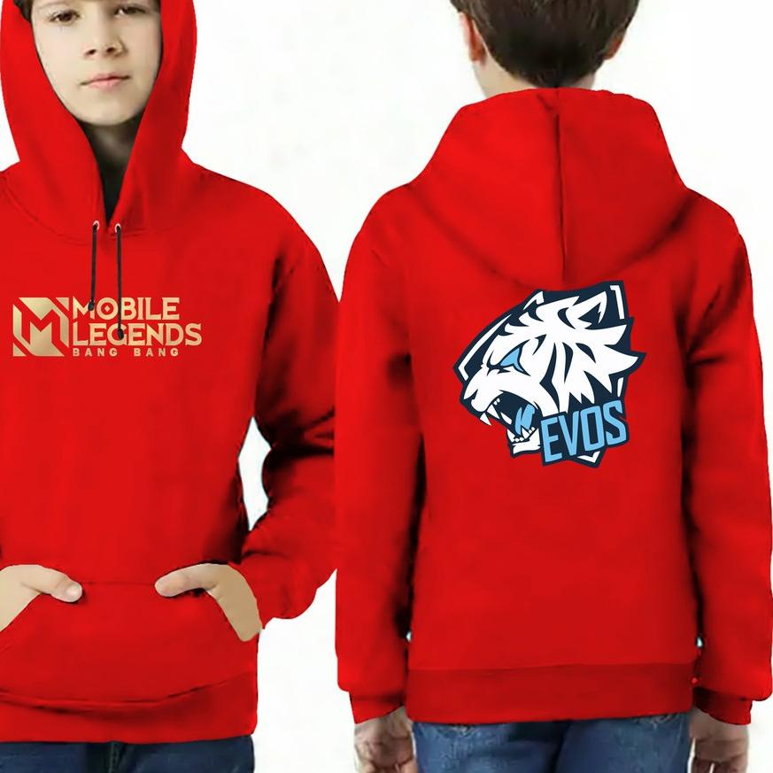 ☚ Hoodie Anak ML EVOS LEGEND - Jaket ML EVOS - Hoodie Mobile legend EVOS / Sweater ML EVOS 6-13 TAHU