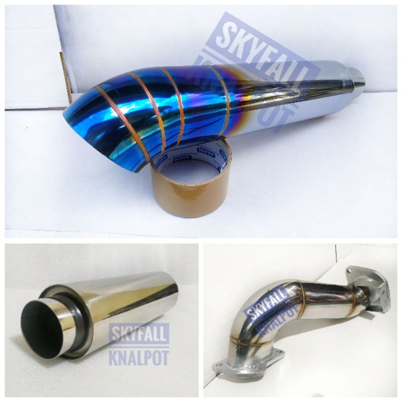KNALPOT RACING MOBIL PAKET DOWNPIPE RESONATOR TAILPIPE PAJERO INNOVA FORTUNER