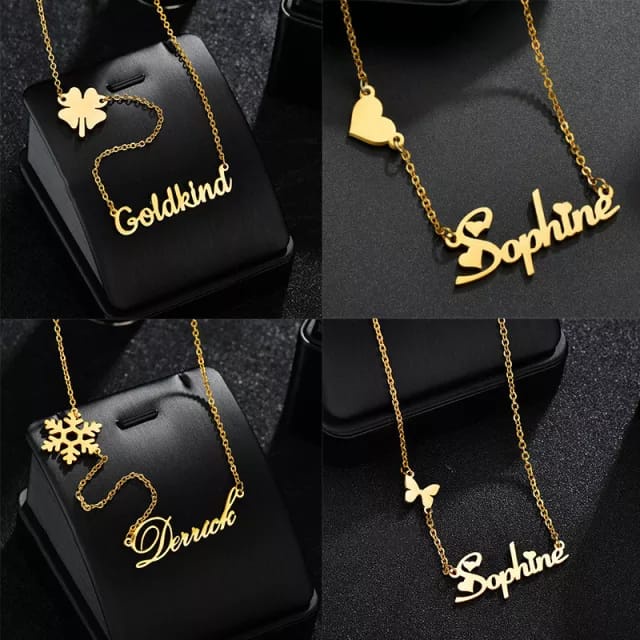 Kalung Nama Custom Made Sesuai Desain Pribadi GOLD / SILVER PGM KN41