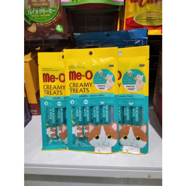 Meo Liquid Snack kucing isi 4pcs(Bonito)