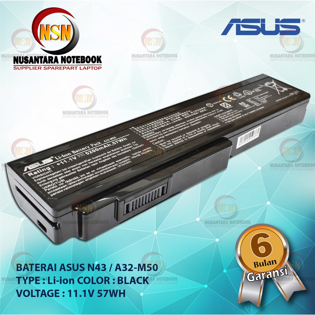 Baterai Original Asus N43 A32-M50 11.1V 57WH