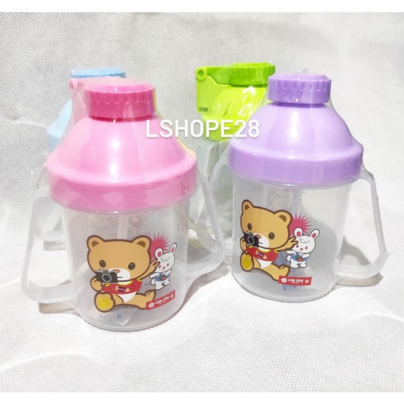 Gogo mug lionstar.Mug plastik wadah tempat minum bayi/balita/anak.Tempat minum sedotan anak.