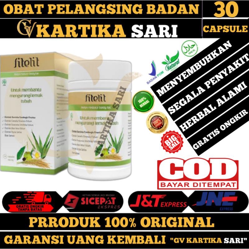FITELIT 100% ORIGINAL OBAT DIET PELANGSING BADAN HERBAL ASLI FITELIT OBAT PENURUN BADAN NIKITA SLIM