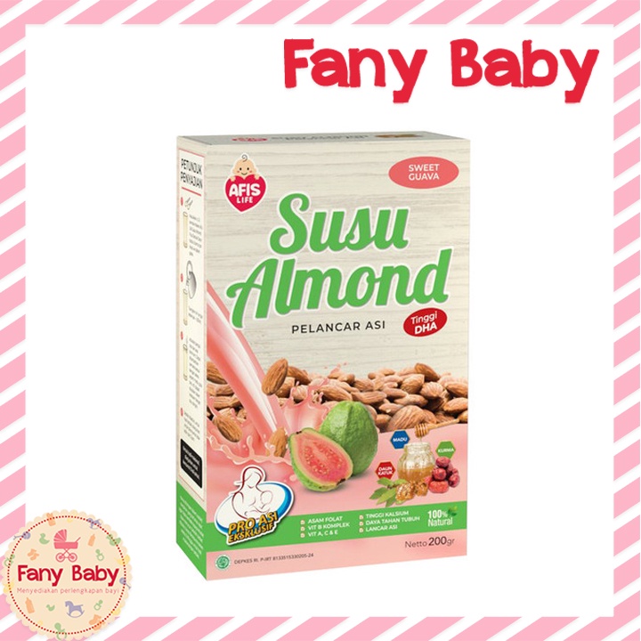 AFIS ALMOND SUSU PELANCAR ASI SWEET GUAVA 200gr