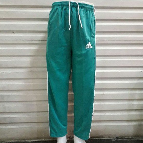 celana training hijau lis putih/training panjang dewasa pria/wanita MLXL-3