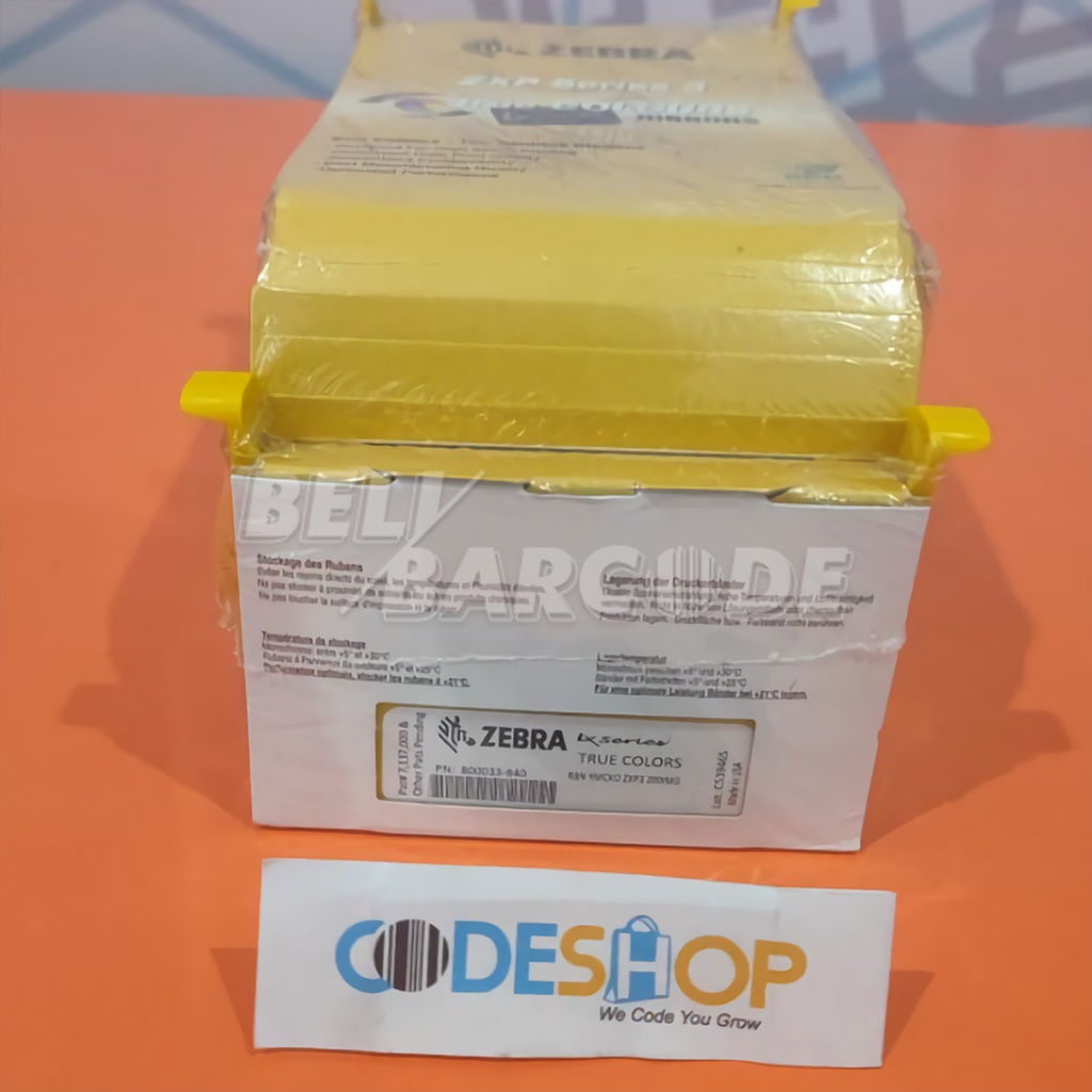 Ribbon ID Card Printer Zebra ZXP 3 Series YMCKO PN: 800033-340