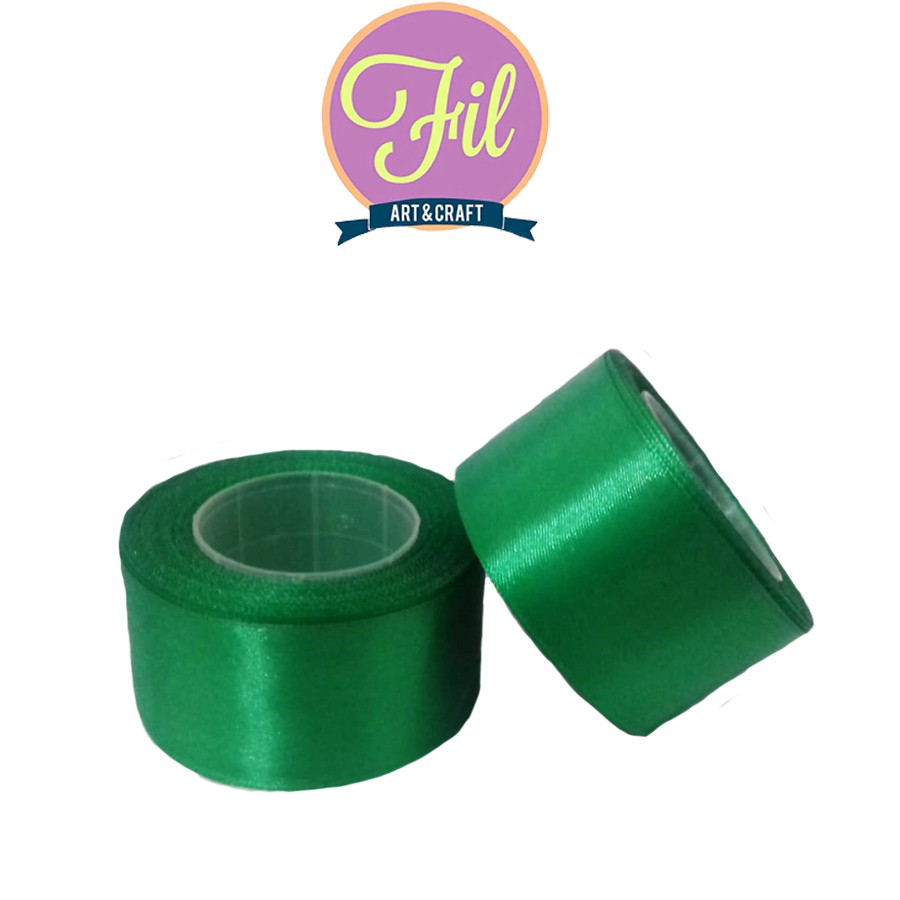 

Pita Satin Kain Hijau Besar 1.5 inch / Pita Jepang 1.5" / 1.5inch
