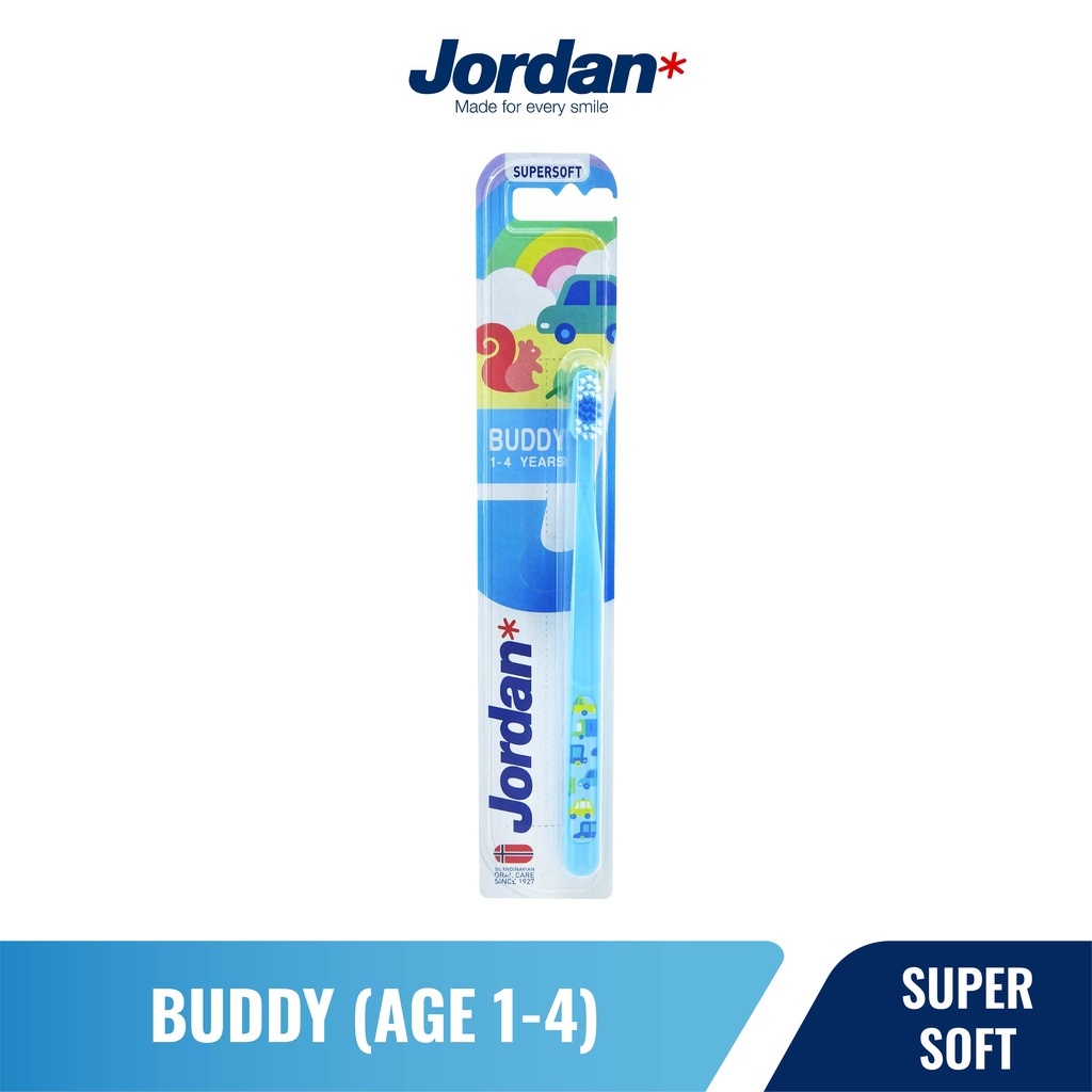 Jordan Oral Care Kids Buddy 1-4 Super Soft (1 Pc)- Sikat Gigi