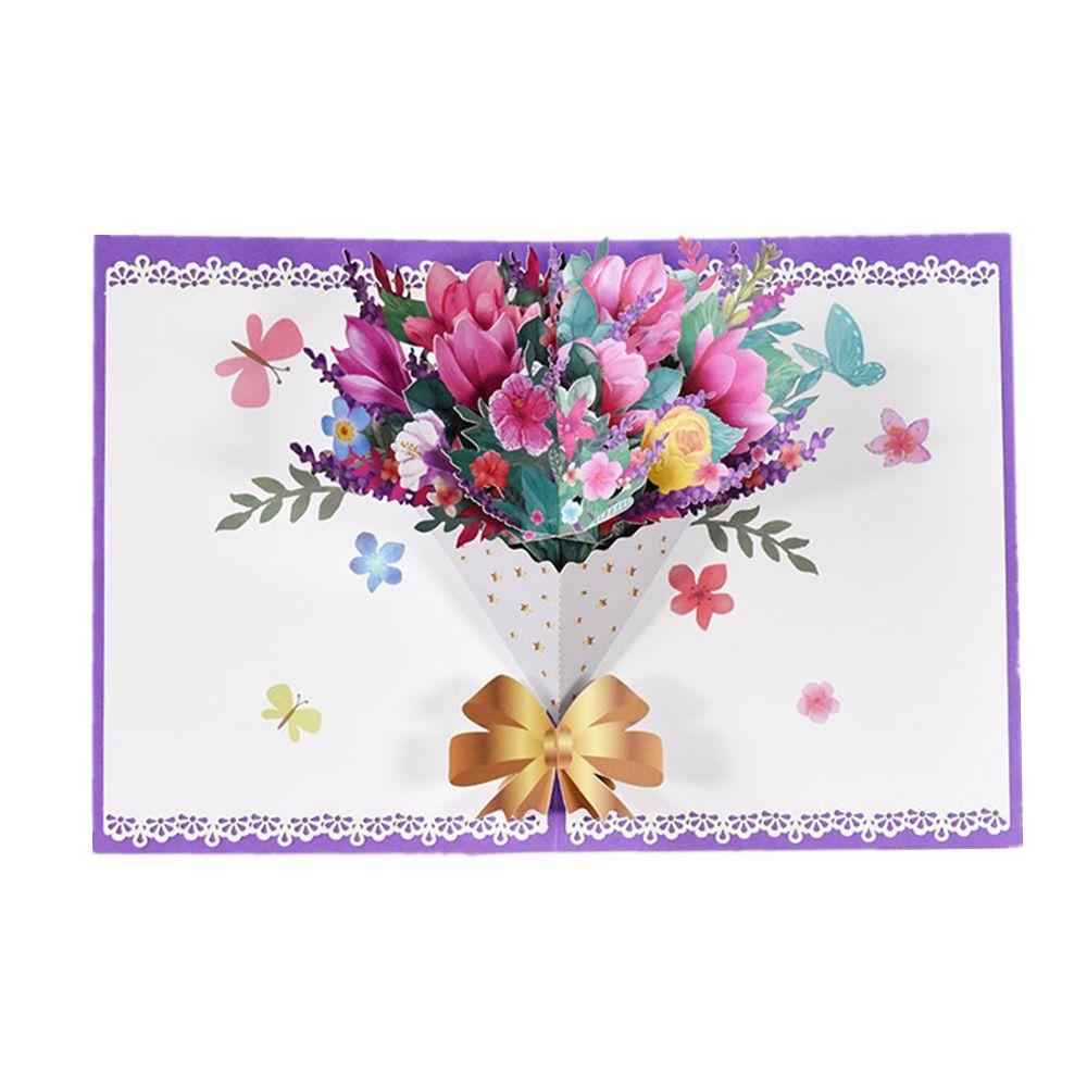 Pineapple Mother's Day Greeting card Color printing Paper Patung Undangan Bunga Kartu Berkat Kartu Hadiah Ucapan 3D Tiga Dimensi