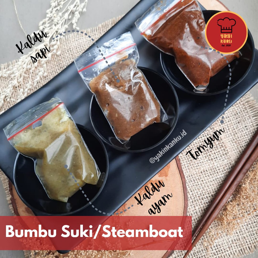 

Bumbu Suki Steamboat / Bumbu Kaldu ( Kaldu ayam,Kaldu sapi,Tomyum )